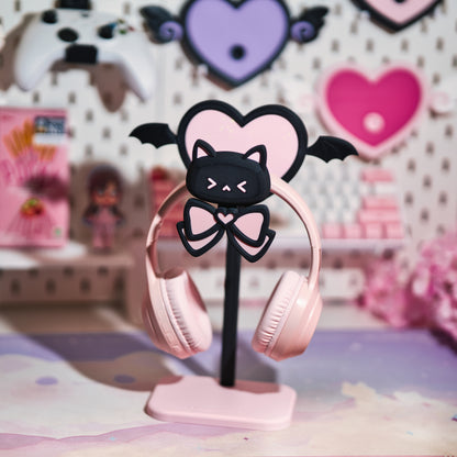 Descora Headphone Stand - Mahou Neko - Goth edition