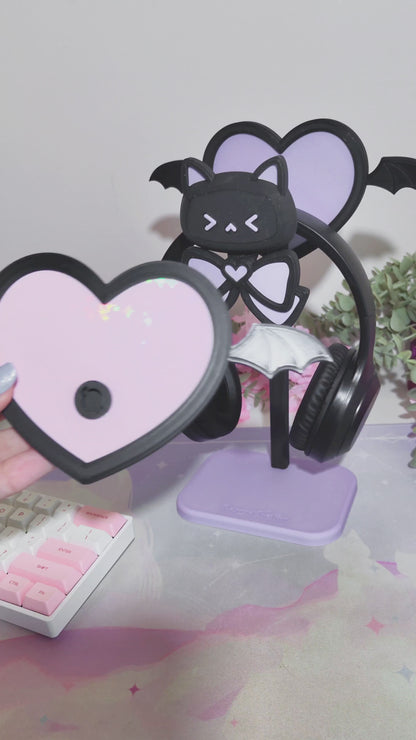 Descora Headphone Stand - Mahou Neko - Goth edition